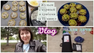 VLOG: ВКУСНЫЙ УЖИН ЖУЛЬЕН ЗА 15 МИН/ ПОКУПКИ ДЛЯ ДАЧИ/ ЖЕНСКАЯ БРИТВА