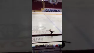 Aleksandra Trusova from Russian Junior nationals 2018 practice clear 4S-3T-1Lo-3S-1Lo-3S