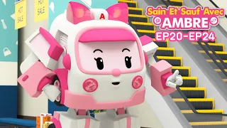 🚨Sain et Sauf avec Ambre | EP20~EP24 | Dessin Animé pour les Enfants | Robocar POLI télé