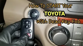 How To Start a Toyota Highlander with a Dead Key Fob Battery