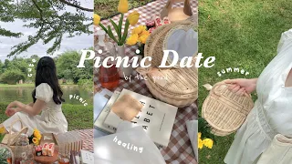 Picnic Vlog🧺| picnic date by the pond, picnic set up, cute aesthetic props, catching up🕊