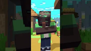 CUANDO VIVES MUCHO TIEMPO CON ALDEANOS EN MINECRAFT 😂 #shorts #minecraft #minecraftshorts