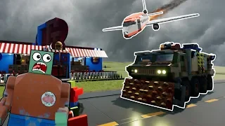 LEGO PLANE CRASH CAUSES ZOMBIE APOCALYPSE! - Brick Rigs Roleplay Gameplay - Lego City Zombie Movie