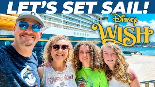 Our FIRST TIME on the Disney Wish! Let's Explore the Ship & Set Sail on a Disney Cruise! Vlog 1