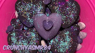 Purple Heart Gym Chalk Crush | Sleep Aid | Oddly Satisfying | ASMR