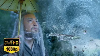 [Kung Fu Movie] The 80-year-old Kung Fu master turns water into a sword and kills enemies instantly!