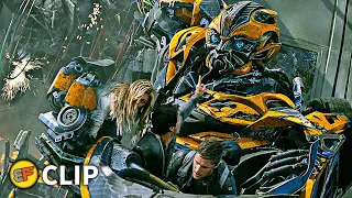 Bumblebee vs Steeljaws | Transformers Age of Extinction (2014) IMAX Movie Clip HD 4K