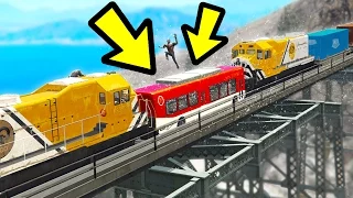 CAN YOU STOP THE TRAIN CRASH IN GTA 5? (Incredible)