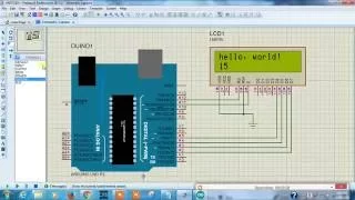 Arduino to 16*2 LCD Display Proteus - Arduino Proteus Simulation tutorial # 5