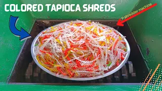 Colour Tapioca Shreds For Making Dessert vs Fast Shredder Machine