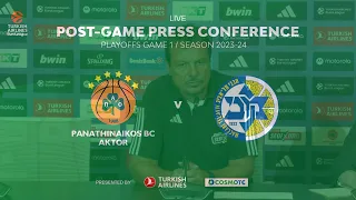 Panathinaikos BC AKTOR – Maccabi | Post-Game Press Conference | EL PlayOffs – G1