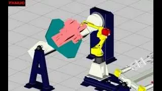 Robot Welding Cell with 2-axis positioner - Roboguide Simulation