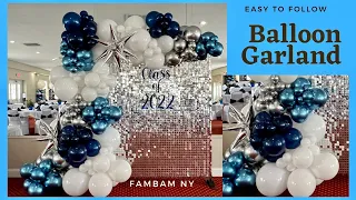 Easy to follow Balloon Garland for Graduation set up