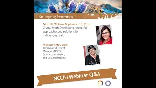 NCCIH Webinar Crystal Meth Q&A with Dr. Carol Hopkins and Dr. Marcia Anderson