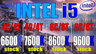 INTEL i5 6600K vs INTEL i5 7600K vs INTEL i5 8600K vs INTEL i5 9600K | GAMING BENCHMARK |