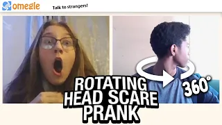 Rotating Head SCARE PRANK on Omegle! (The Exorcist Head Spin Prank) #5