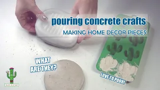 CONCRETE CRAFTS for Home and Décor | FREE MOLDS #concreteart #cementart #DIY