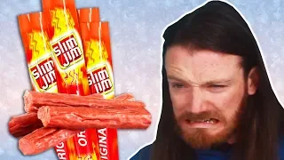 Irish People Try American Slim Jim Snacks