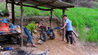 Construction Process Expansion of Warehouse, Place to Store Plows at the Farm | Family Farm