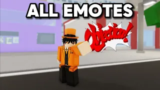 ALL THE CURENT EMOTES IN JUJUTSU SHENANIGANS | Jujutsu Shenanigans