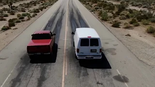 Drag Racing Truck vs. Van