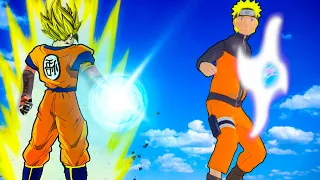 Using the Kamehameha against Naruto in Blade and Sorcery VR