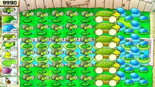 Plants vs. Zombies Last Stand endless | 30 Gatling pea - winter Melon vs All Zombies