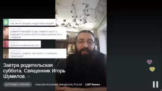 БАТЮШКА ОНЛАЙН - Завтра родительская суббота. Священник Игорь Шумилов.