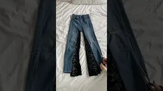 Turning skinny jeans into wide legs ✧