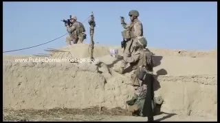 War in Afghanistan - Operation in Sangin - establish patrol base archival footage