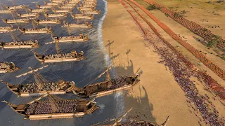 MASSIVE NAVAL LANDING - Total War ROME 2