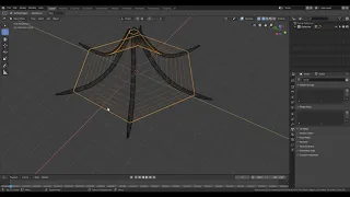 Blender modeling test: Pagoda Roof