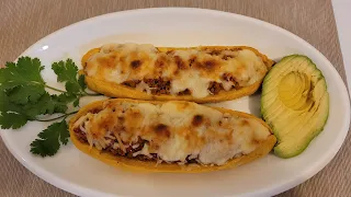 🤗Como Hacer Canoas de Platanos Maduros Rellenos De Pechuga de Pollo Molida y Queso🤗