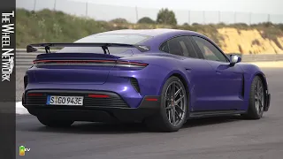 2025 Porsche Taycan Turbo GT with Weissach Package | Purple Sky | Driving, Interior, Exterior