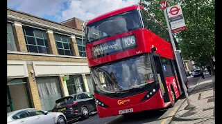 Full Route Visual. London Bus Route 106. Whitechapel - Finsbury Park Station. LF20XMJ. Ee31. E400 EV