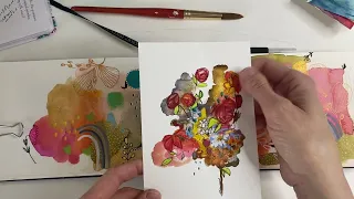 Watercolour art mark making and art journals. videos 1/4