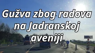 Gužva zbog radova na Jadranskoj aveniji