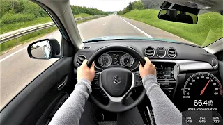 Suzuki Vitara GLX 6MT 1.4l hybrid 129HP - Highway POV Test Drive & Fuel consumption check