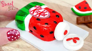 Watermelon KitKat Cake🍉Delicious Miniature Watermelon KitKat Cake Tutorial🍫By Sweet Baking