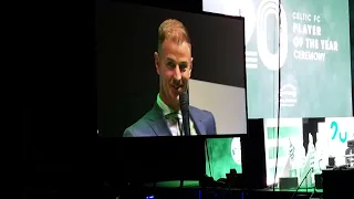 Emotional Joe Hart at Celtic f.c player of the year awards