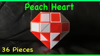 Rubik’s Twist 36 or Snake Puzzle 36 Tutorial: How to Make a Peach Heart Shape Step by Step