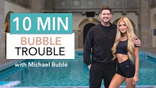 10 MIN BUBBLE TROUBLE with Michael Bublé - super funny Beginner Full Body Workout