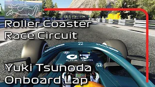 Roller Coaster Race Circuit | Yuki Tsunoda Onboard | F1 2021 Assetto Corsa