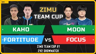 WC3 - Zimu Team Cup #1 - 2v2 Showmatch: Kaho & Fortitude vs Moon & FoCuS