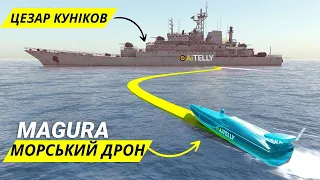 ЯК "ЦЕЗАР КУНІКОВ" БУВ ЗНИЩЕНИЙ УКРАЇНСЬКИМИ МОРСЬКИМИ ДРОНАМИ.