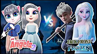 My Talking Angela 2 |  frozen vs Jack frost | cosplay | Popy playtime 3