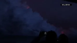 Hawaii Lava Explosion Sends Debris onto Boat