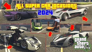 GTA 5 - Story Mode Rare Super Cars Locations 2024!