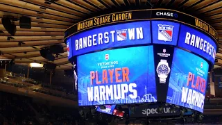 Rangers vs Canadiens (pre-game warmups), 10/8/17 @ MSG