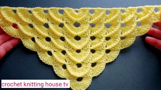 comment faire un châle au crochet facile pour débutants/châle en relief au crochet/châle crochet